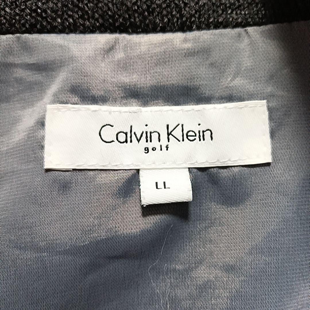 希少✨カルバンクライン ゴルフ ナイロン×ニットギミックドッキングJKT XL
