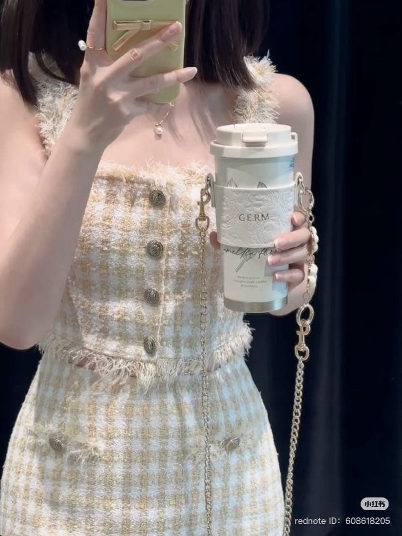 GERM 花柄チェーン付き水筒