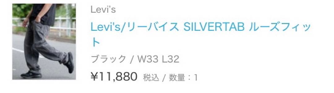 シルバータブ　ルーズフィット　2点セット　W33 L32