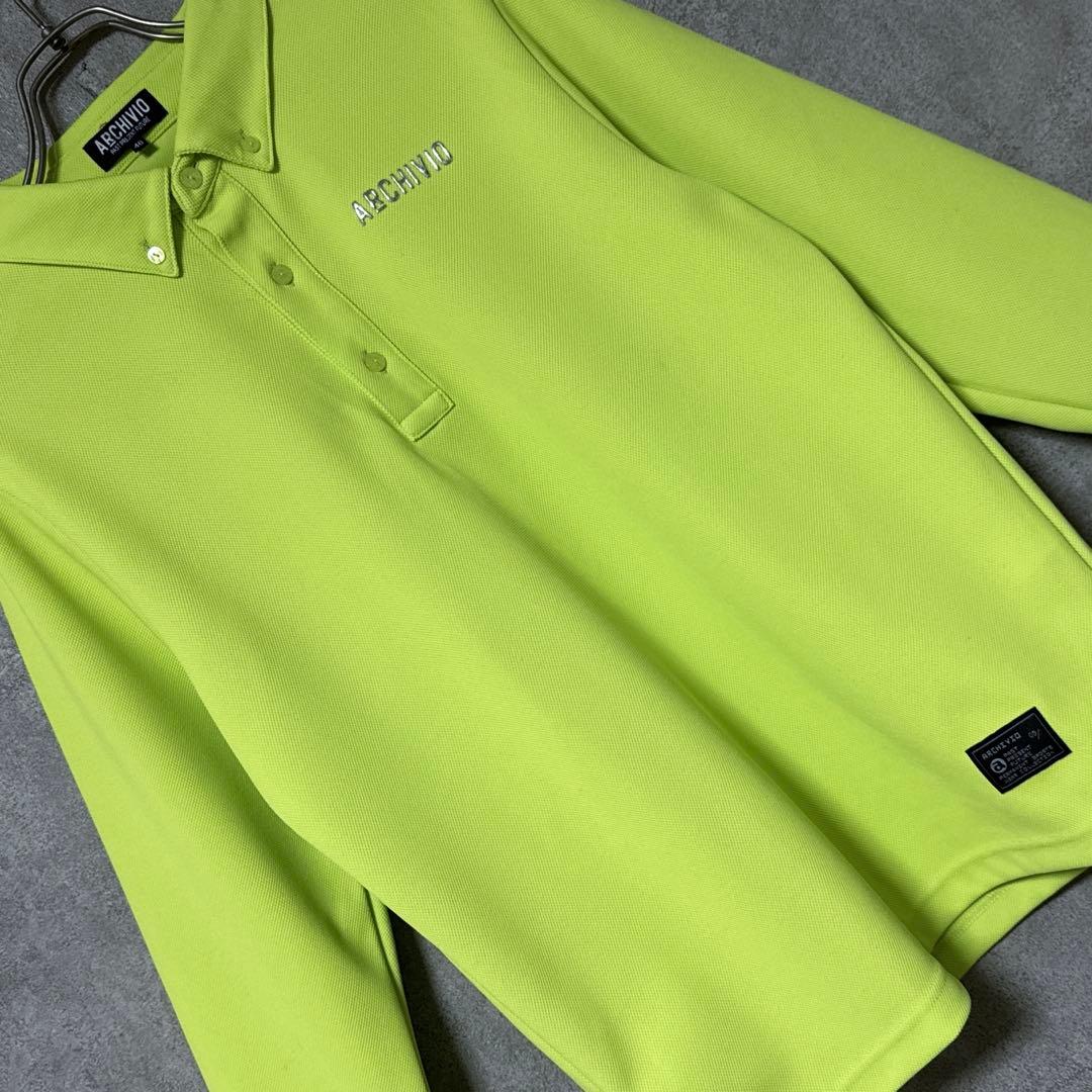 ARCHIVIO アルチビオ ロゴ 長袖 ポロシャツ ゴルフ ウェア 46 人気