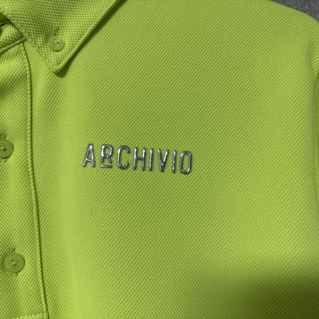 ARCHIVIO アルチビオ ロゴ 長袖 ポロシャツ ゴルフ ウェア 46 人気