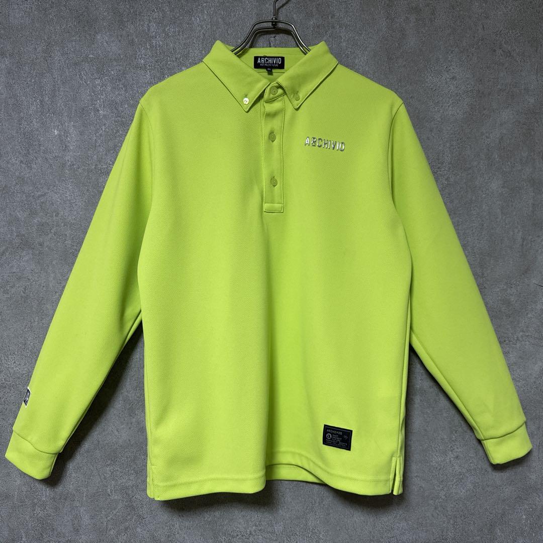 ARCHIVIO アルチビオ ロゴ 長袖 ポロシャツ ゴルフ ウェア 46 人気