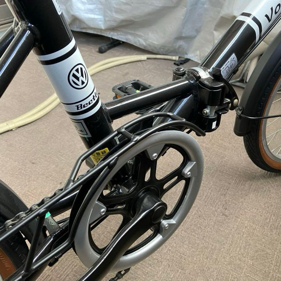【美品】奈良〜関西圏引き渡し　20インチ フォルクスワーゲン折り畳み自転車　黒色