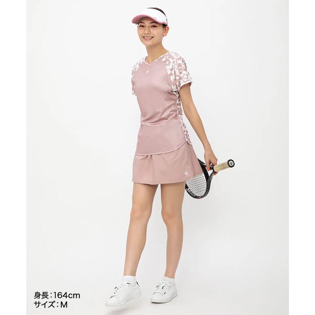 ルコックスポルティフ テニスウェア セットアップ M ピンク　ゲームシャツ