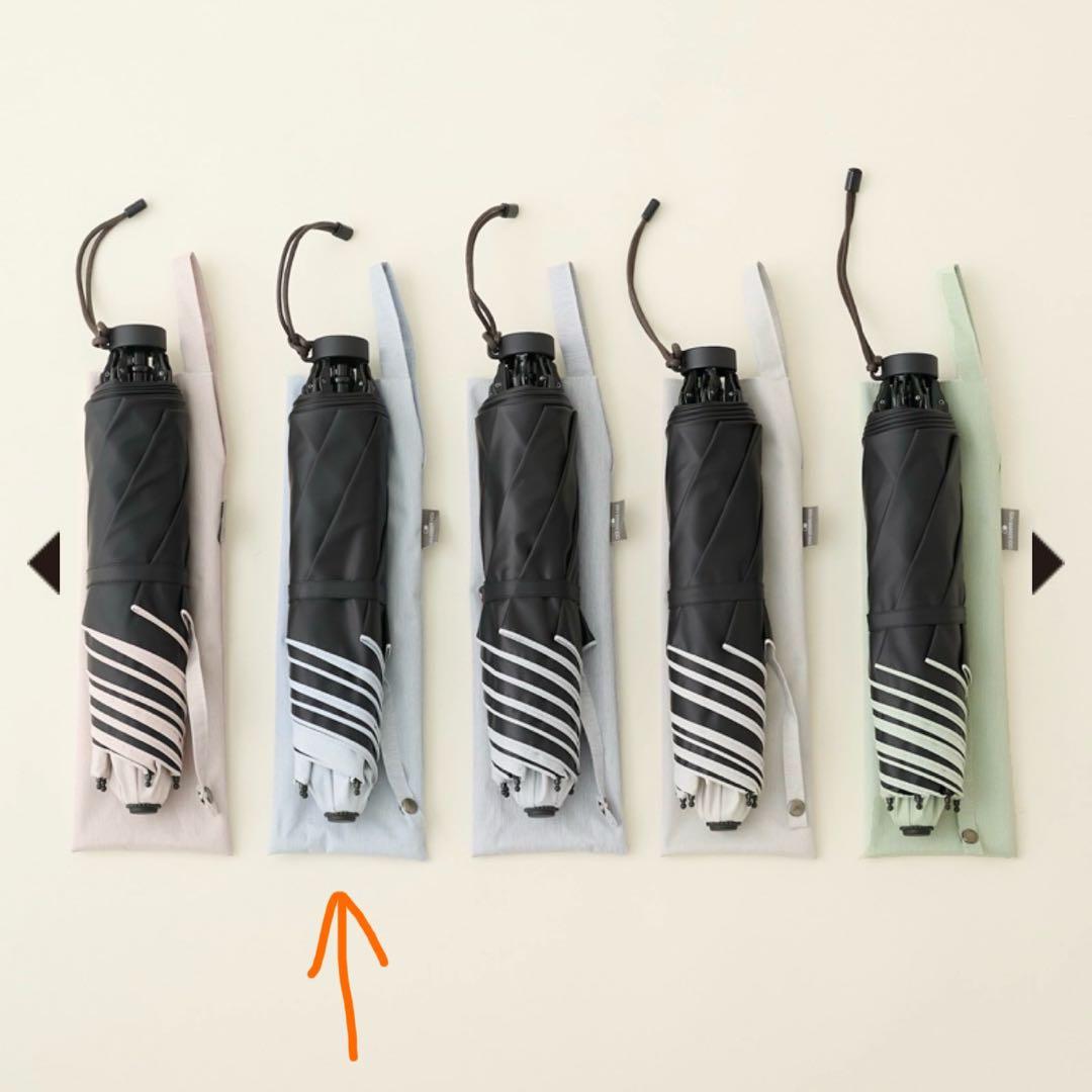 サンバリア100　２段折コンパクト　moku　ブルー　日傘