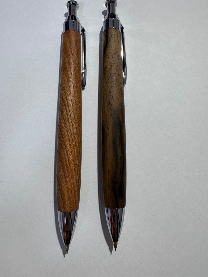 富士瘤craft シャーペン　黒柿、欅　野原工芸　ボナンペン　工房楔　こぶた工房