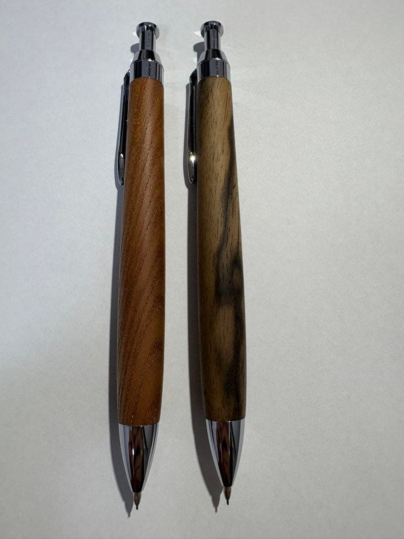 富士瘤craft シャーペン　黒柿、欅　野原工芸　ボナンペン　工房楔　こぶた工房
