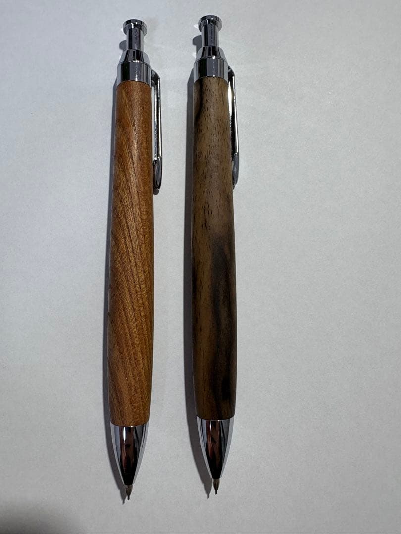 富士瘤craft シャーペン　黒柿、欅　野原工芸　ボナンペン　工房楔　こぶた工房