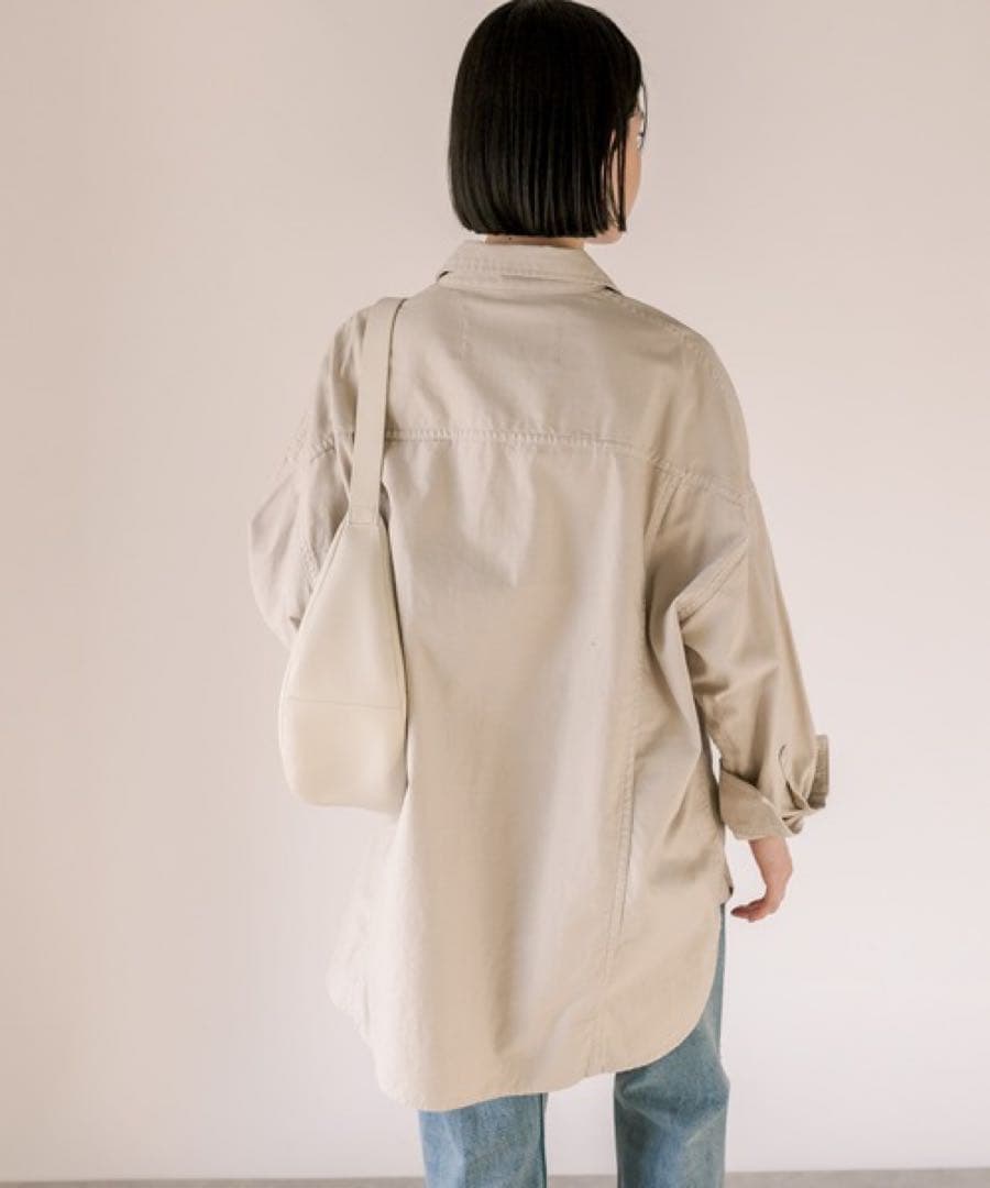 極美品 ヘルシーデニム オーバーシャツ アーモンドシャツ ミリタリー ベージュ