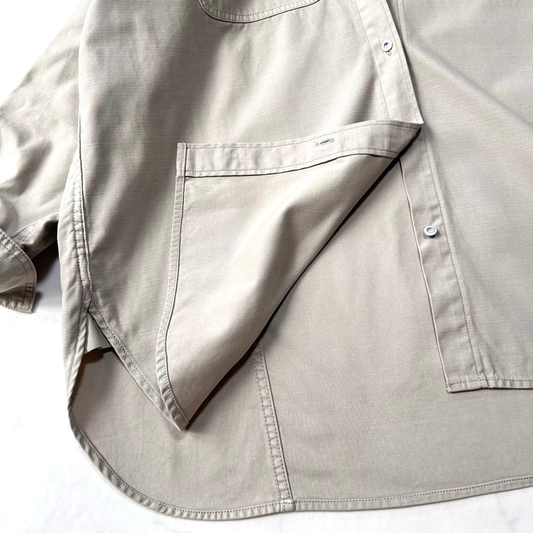 極美品 ヘルシーデニム オーバーシャツ アーモンドシャツ ミリタリー ベージュ