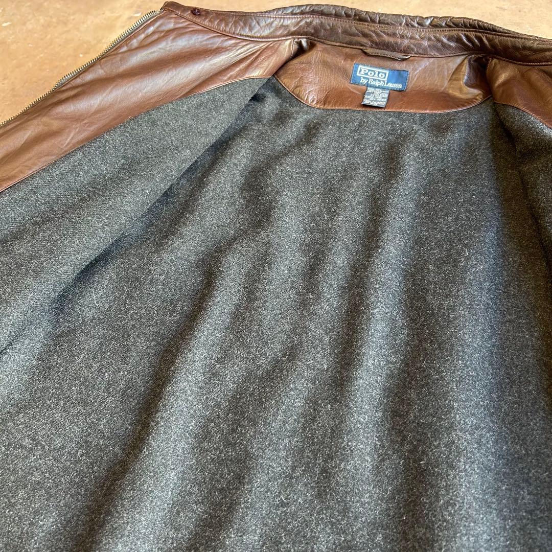 R*R様 Ralph Lauren ブラウンレザー キルティングジャケット レザ