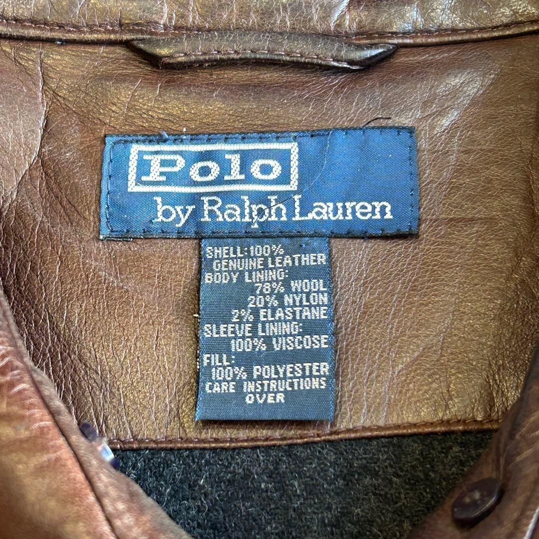 R*R様 Ralph Lauren ブラウンレザー キルティングジャケット レザ