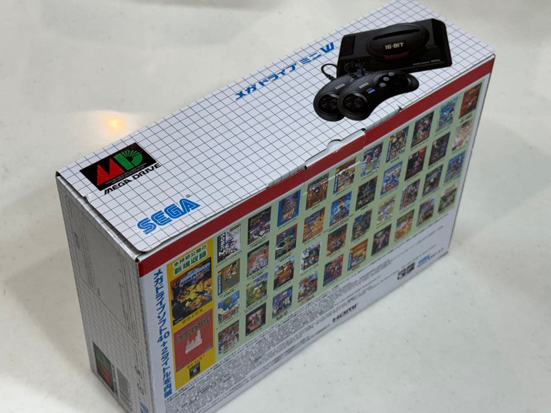 【完品/ケーブル未使用】メガドライブミニW（コントロールパッド2個付）