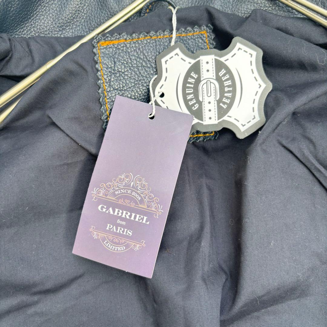 新品未使用✨レザートラッカージャケット　Gジャン　1st 本革　ネイビー