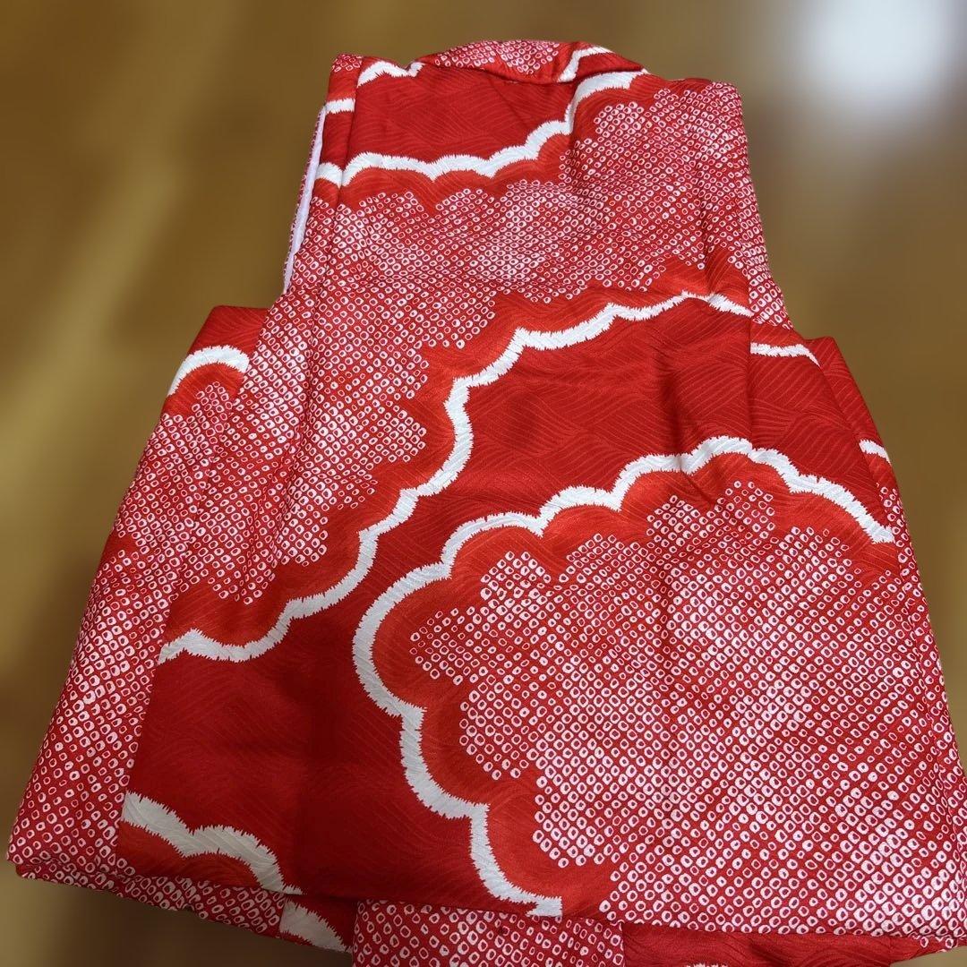 七五三用 三歳　被布着物　絹