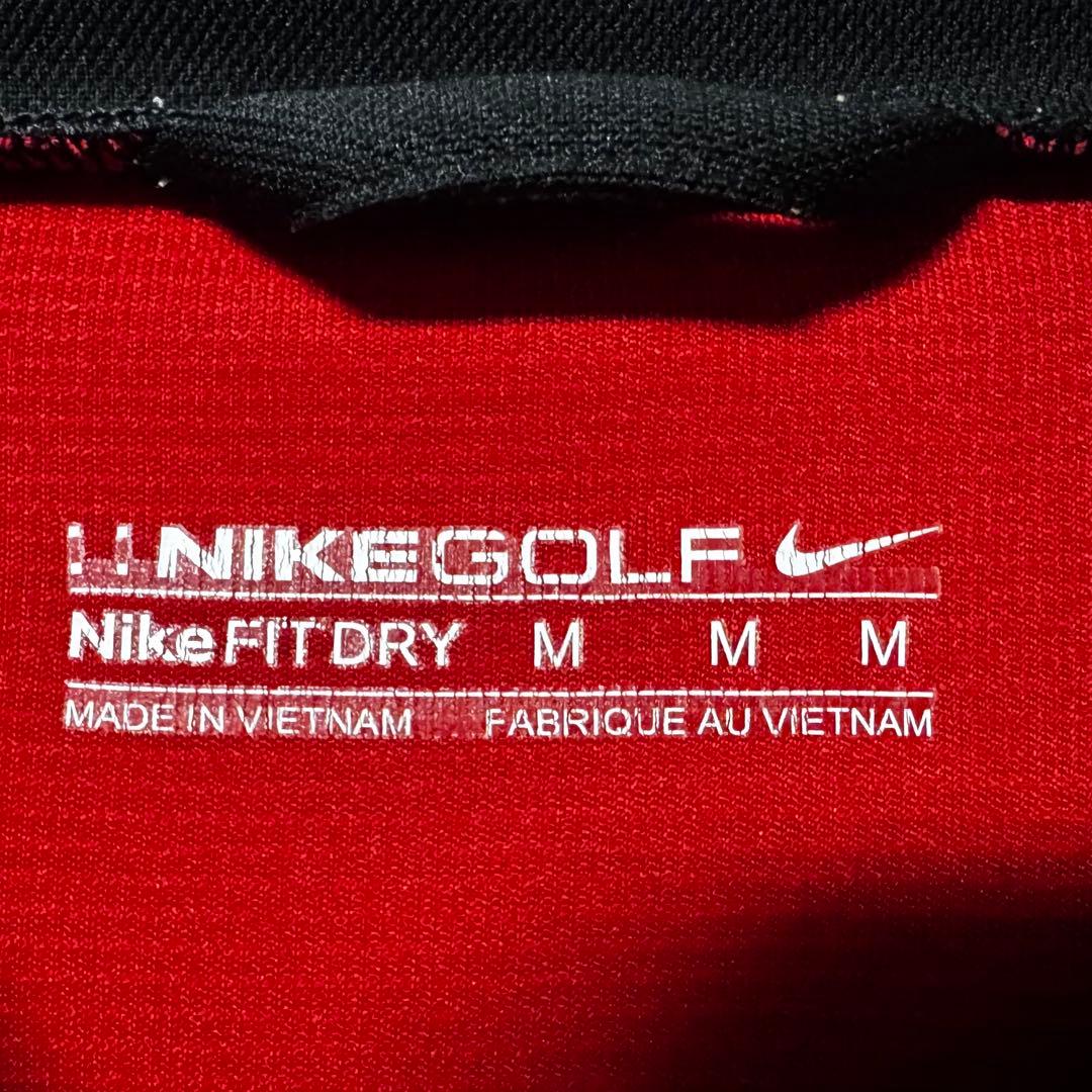NIKE GOLF ナイキゴルフ 刺繍 レッド ロゴ モックネック シャツ M