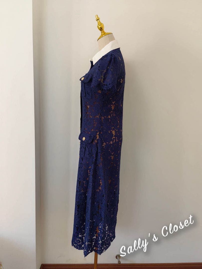 ❤️25秋新作 新品♡ SelfPortrait 青レースワンピース♡　F68