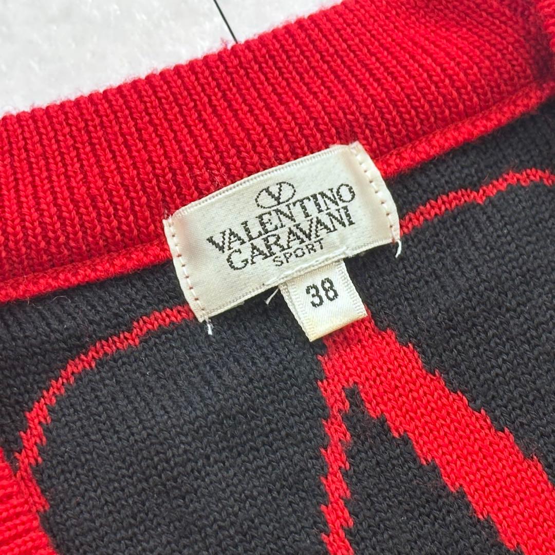 【美品】VALENTINO GARAVANI ロゴニットベスト 金ボタン 38