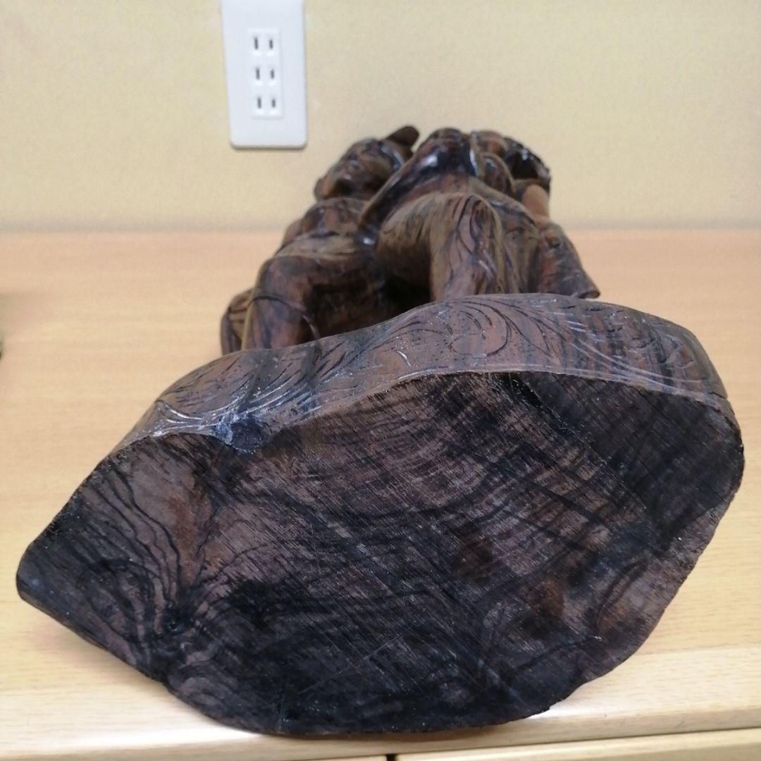 木彫り 一刀彫 ラーマーヤナ シータ 2体 2対バリ島 インドネシア 女神