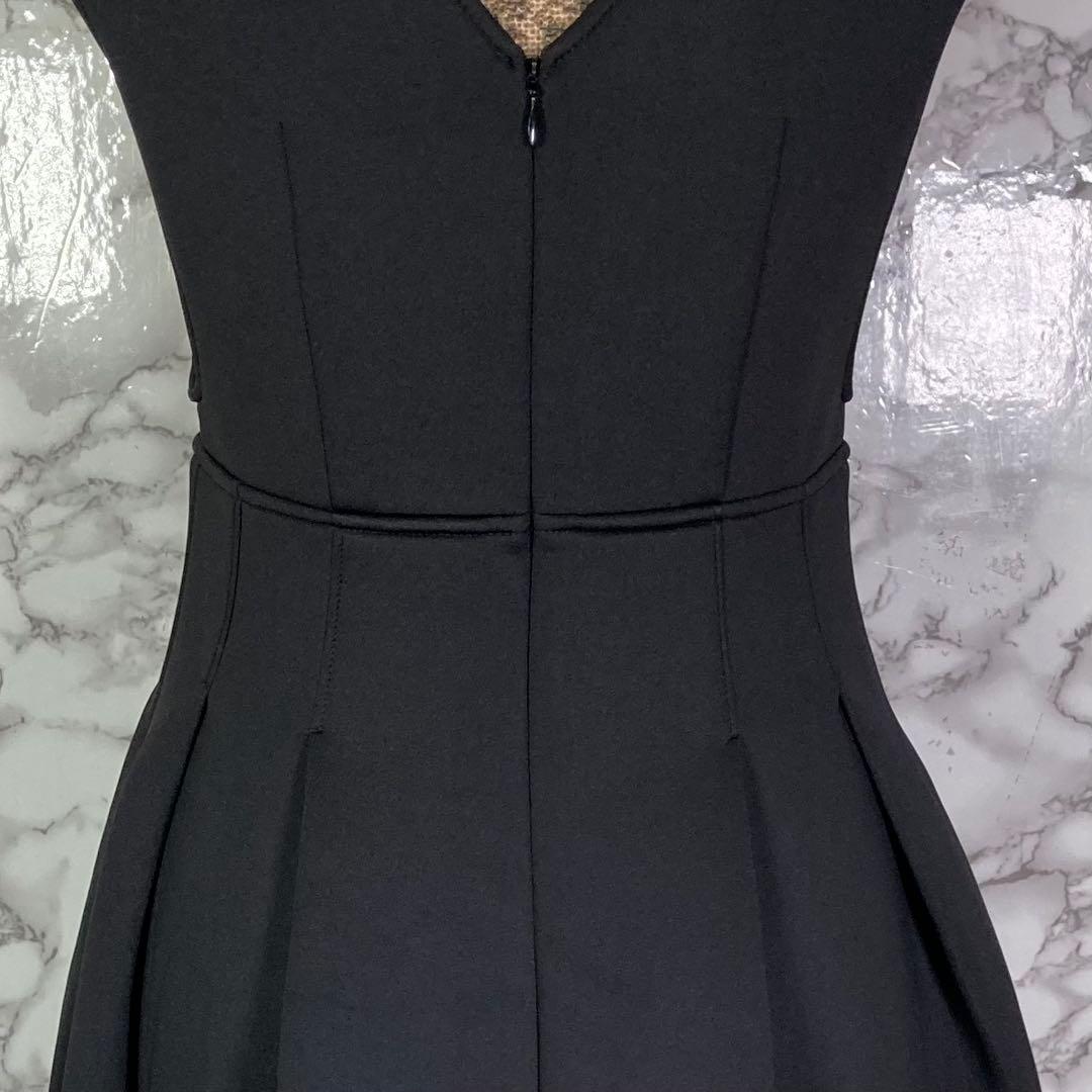 CELFORD セルフォード　（36）　ノースリーブタックフレアワンピース　黒