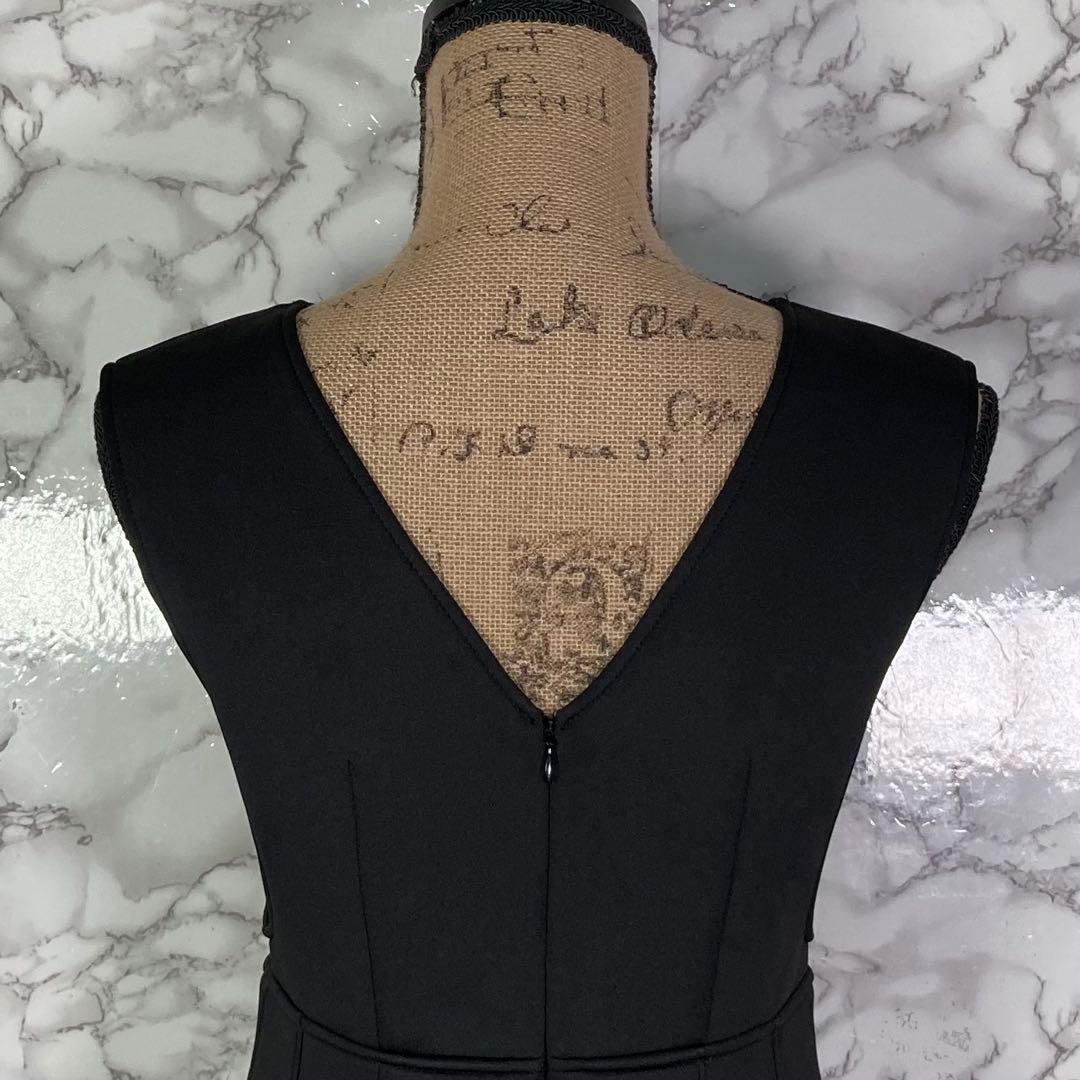 CELFORD セルフォード　（36）　ノースリーブタックフレアワンピース　黒