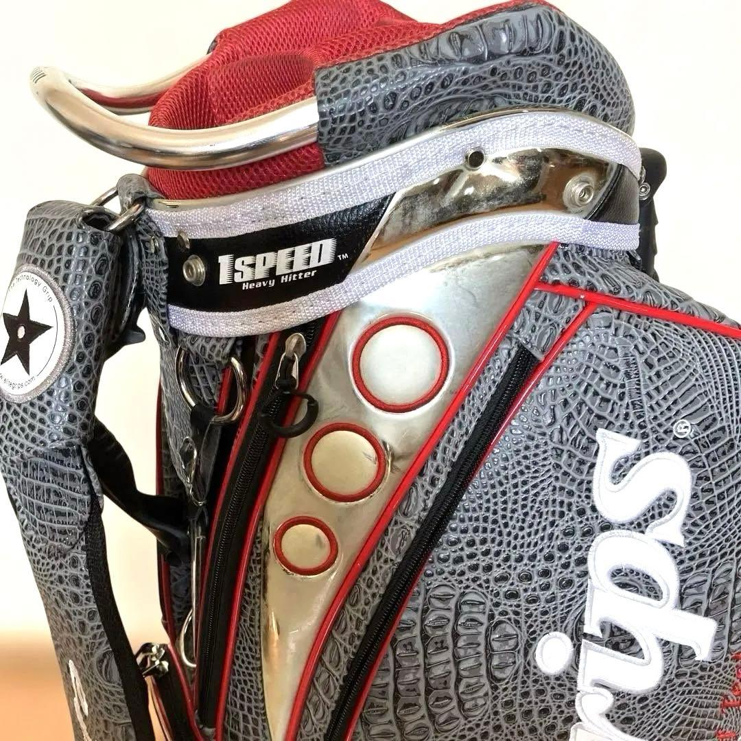 大阪キング、elitegrips キャディバッグ クロコダイル柄 2022