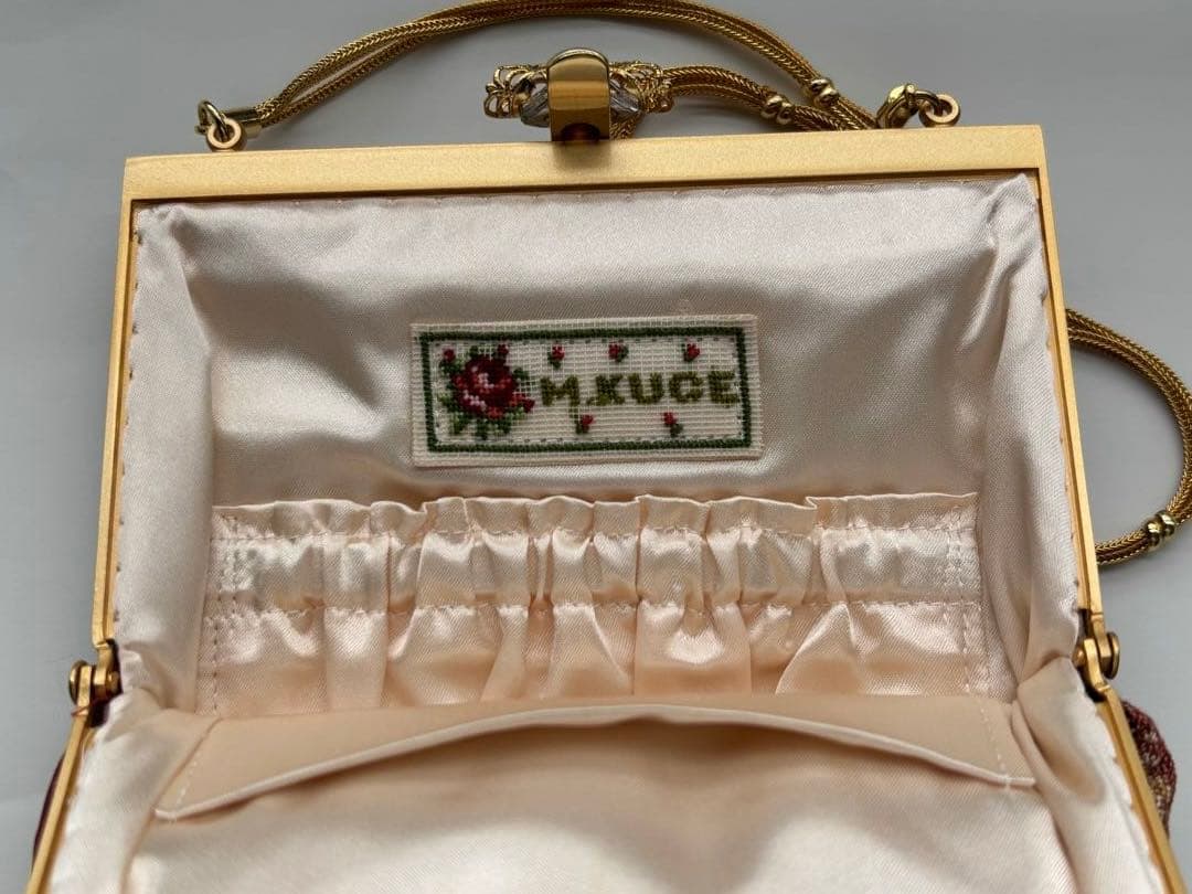 久家道子・プチポアンのタペストリー刺繍パーティーバッグ