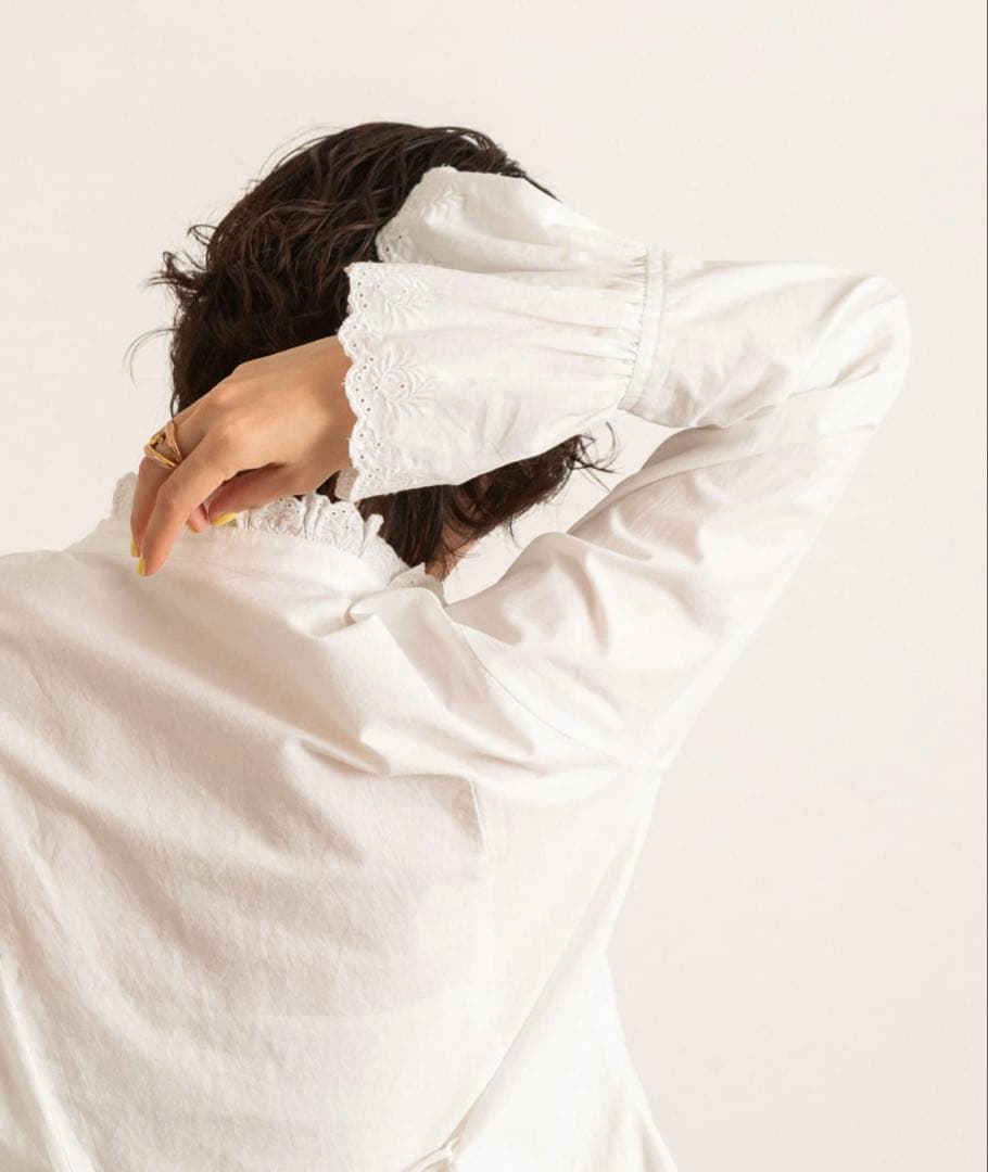 NOLLEY'S ノーリーズ　MAQWEL マクウェル　レース　刺繍ブラウス