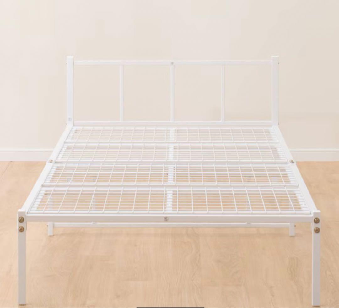シングルベッド メタルフレーム ホワイト