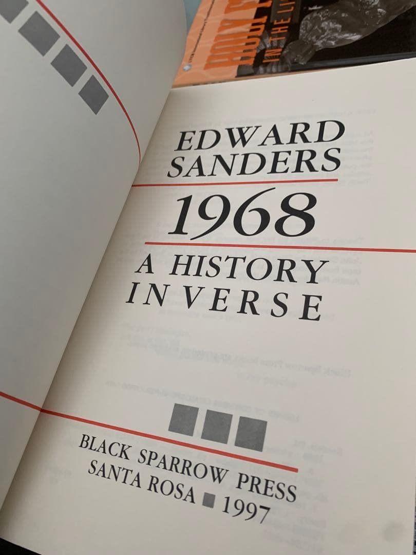 洋書 1968 A History In Verse Edward Sanders