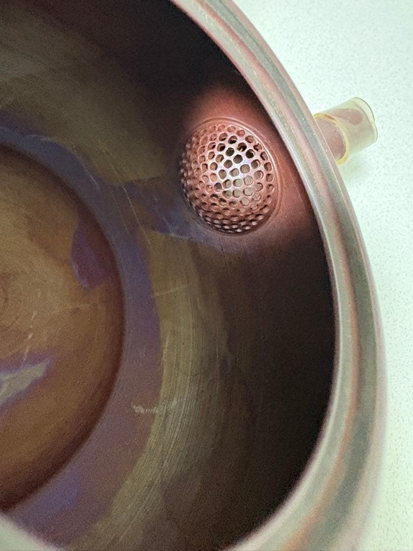 三陶 萬古焼 紫泥 急須 実山窯 伊藤実山 横手 牡丹