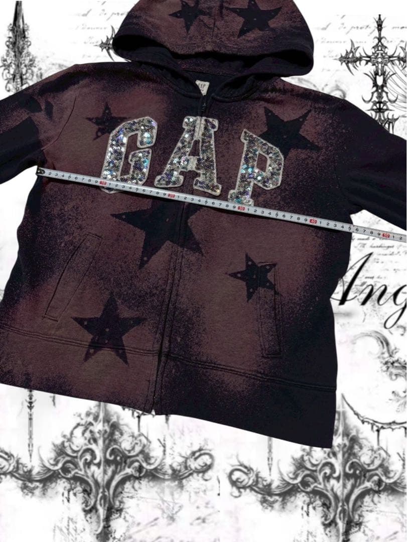 レア星GAPパンクロックy2kパーカー　平成ギャルNANAストリートゴシック古着