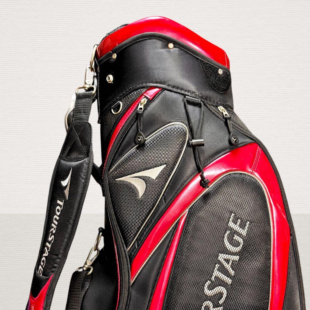 ✨美品✨ TOURSTAGE キャディバッグ レッド×ブラック