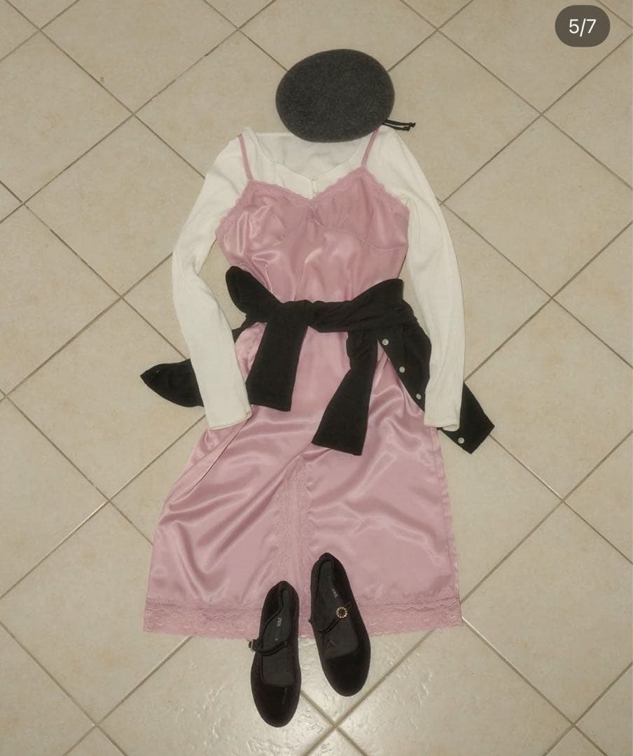 GIUNON ヘムレースシアードレス ホワイト