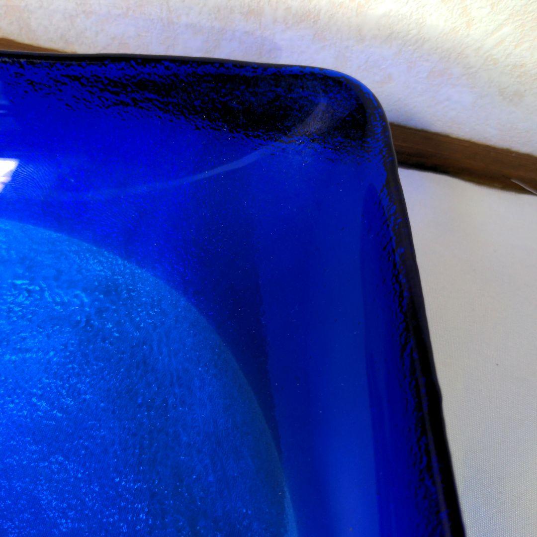 未使用　コバルトブルー 角皿(銀座和光)　ボウル　３個セット