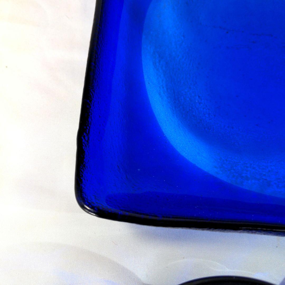 未使用　コバルトブルー 角皿(銀座和光)　ボウル　３個セット