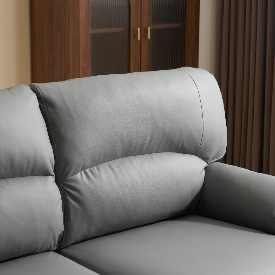 ソファ 2人掛け 幅155cm ハイバック PU 応接室 北欧 GRAY