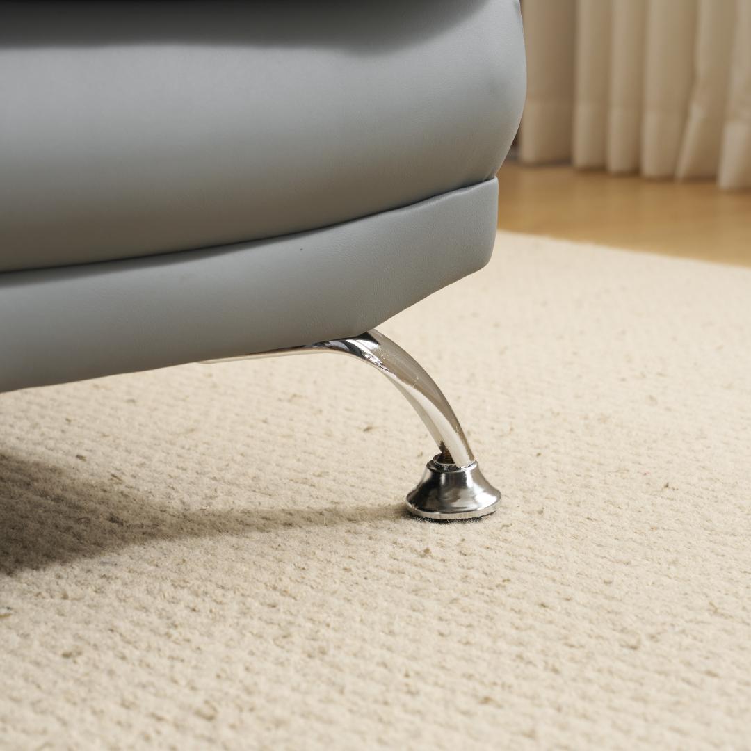 ソファ 2人掛け 幅155cm ハイバック PU 応接室 北欧 GRAY