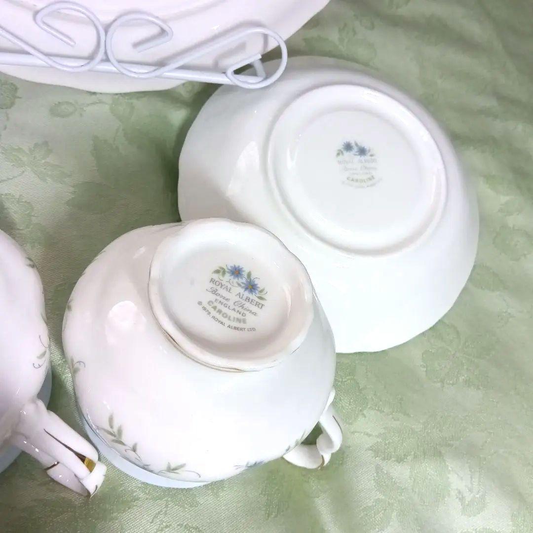 ロイヤルアルバート キャロライン カップ＆ソーサー2客とプレート