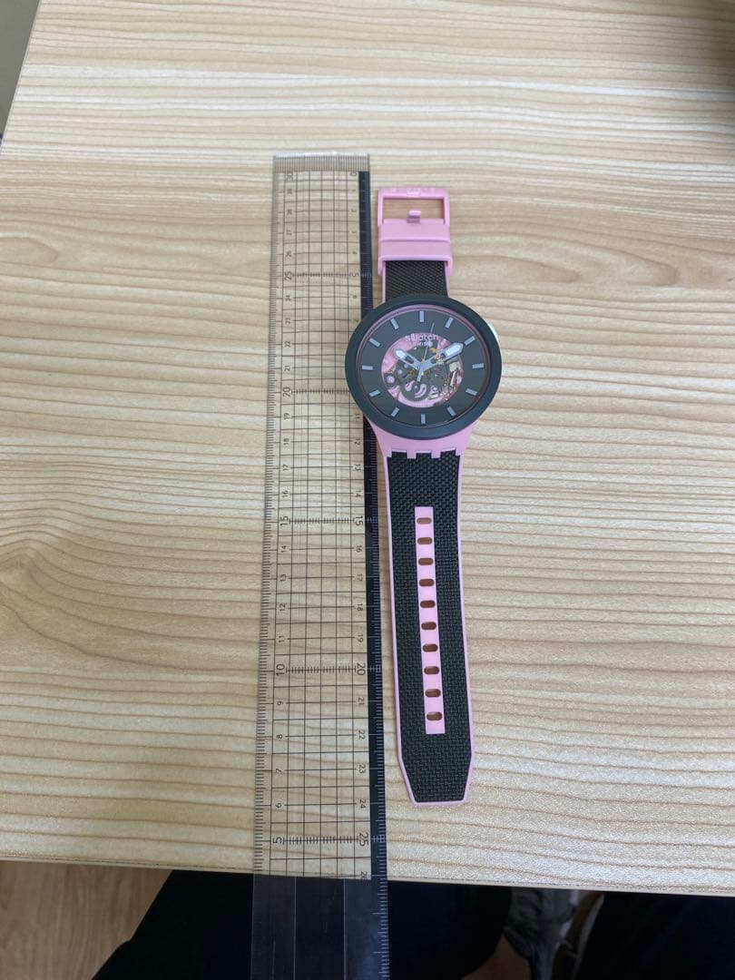【WR】Swatch ピンク SB05P100 MISTY CLIFFS稼動品