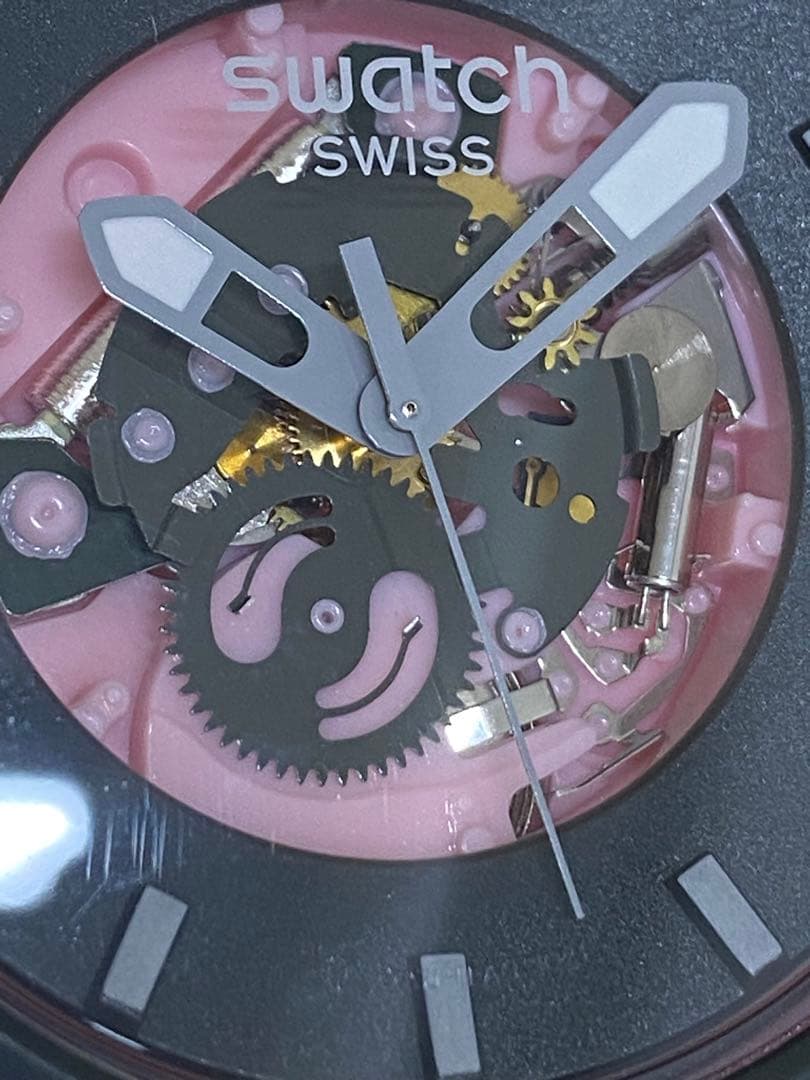 【WR】Swatch ピンク SB05P100 MISTY CLIFFS稼動品
