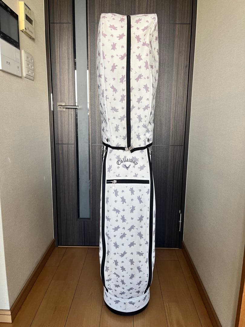 訳あり大人気キャロウェイ　カートキャディバッグ　　レディース　ベアー総柄8.5型