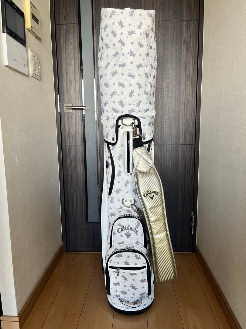 訳あり大人気キャロウェイ　カートキャディバッグ　　レディース　ベアー総柄8.5型