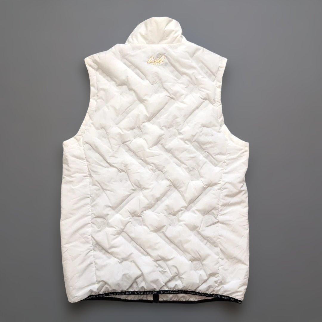 【極美品】アーノルドパーマーゴルフ　軽量フルジップダウンベスト　白