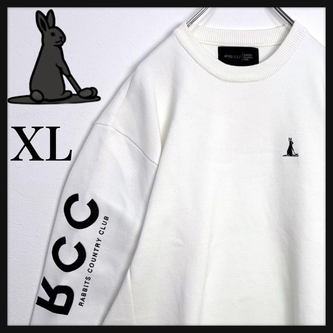 【U馬之介 様購入】FR2ゴルフ アーム刺繍 胸刺繍ロゴ クリーム スウェット