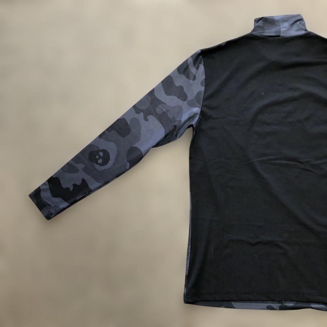 マーク&ロナ　メンズゴルフカモフラージュ長袖ハイネックシャツ