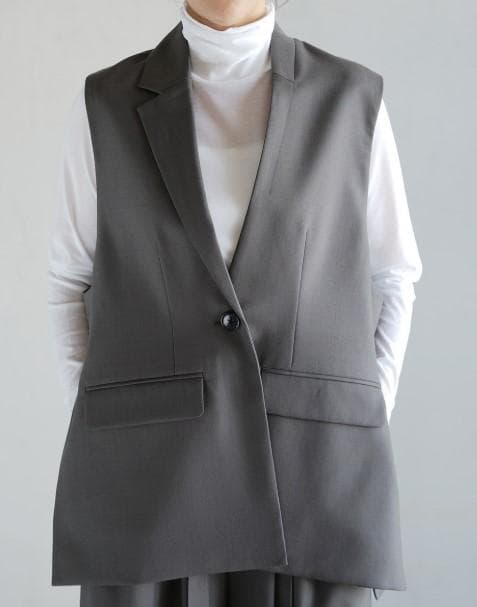 エンフォルド 25SS High Twist Weave ワイドテーラードベスト