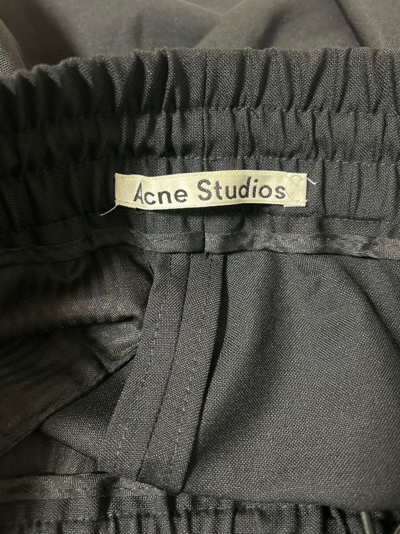 超美品 Acne Studios(Acne)　ウール モヘア イージーパンツ 黒