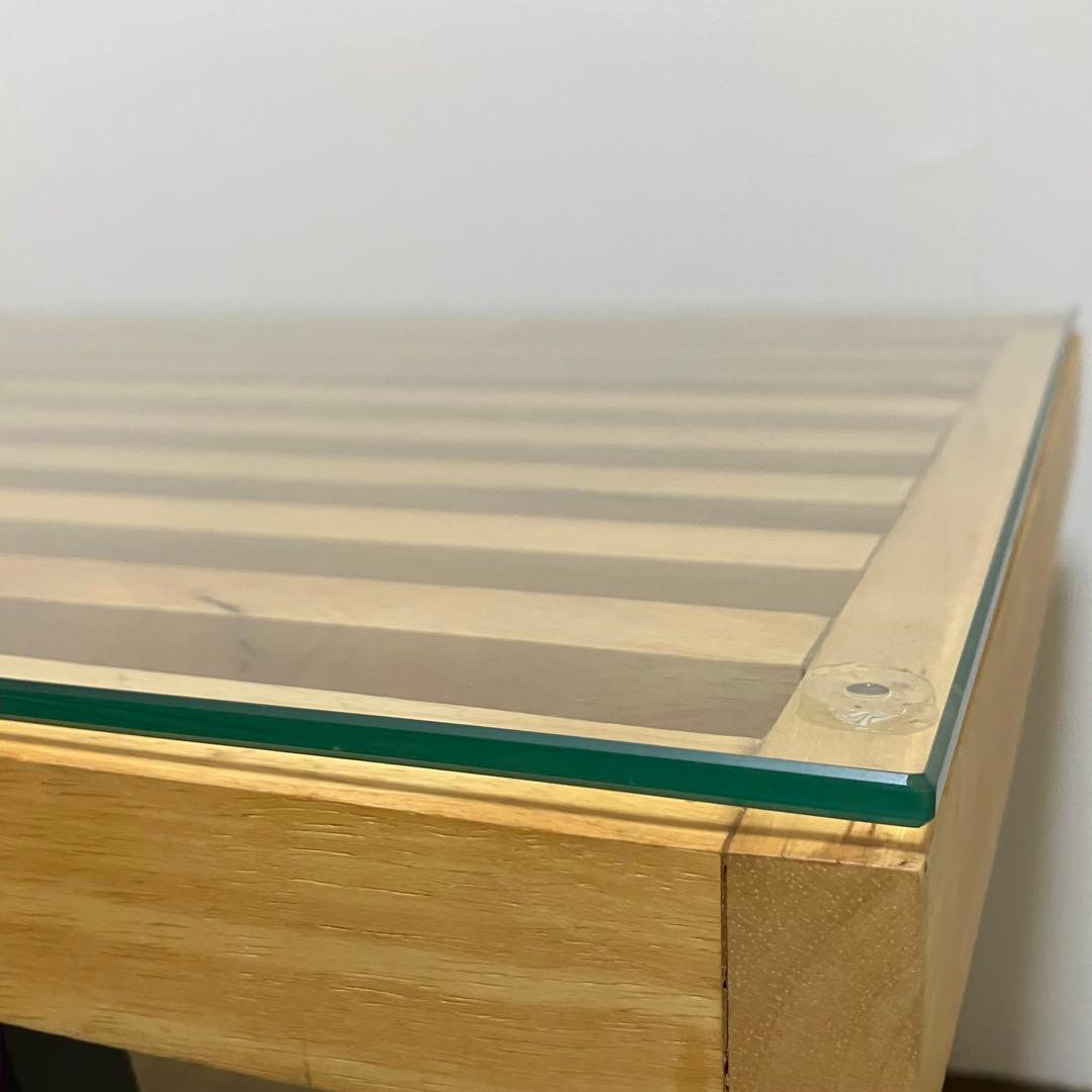 ネルソンベンチ風・リプロダクト・ミッドセンチュリーモダン・ガラス天板付