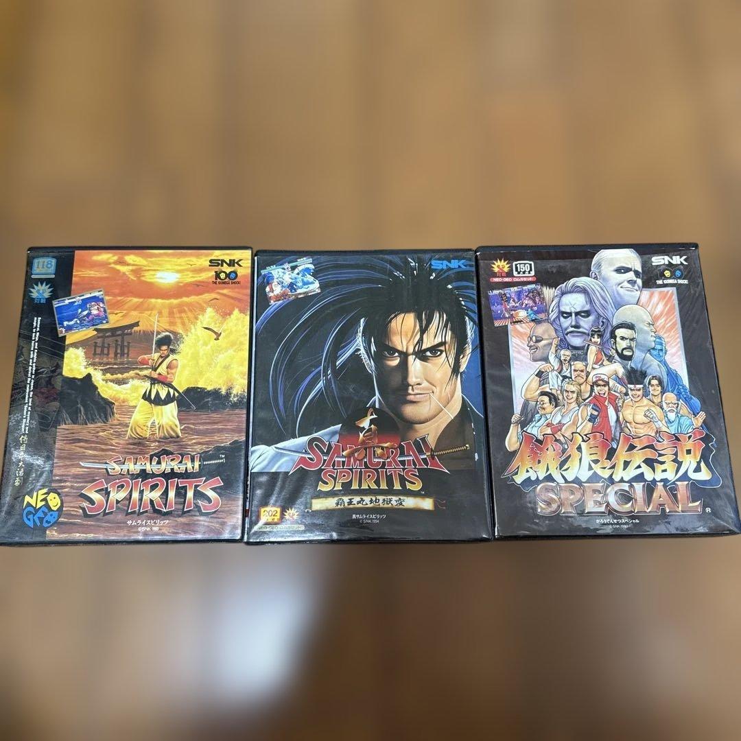 SNK NEOGEO 本体＋ソフト3本セット 起動確認済み ジャンク品